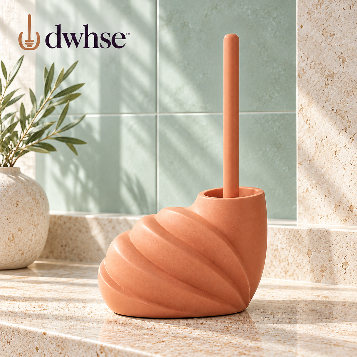 dwhse™ Taper Ceramic Toilet Brush Set
