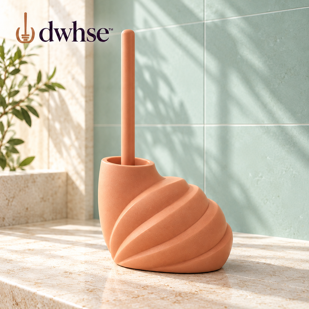 dwhse™ Taper Ceramic Toilet Brush Set