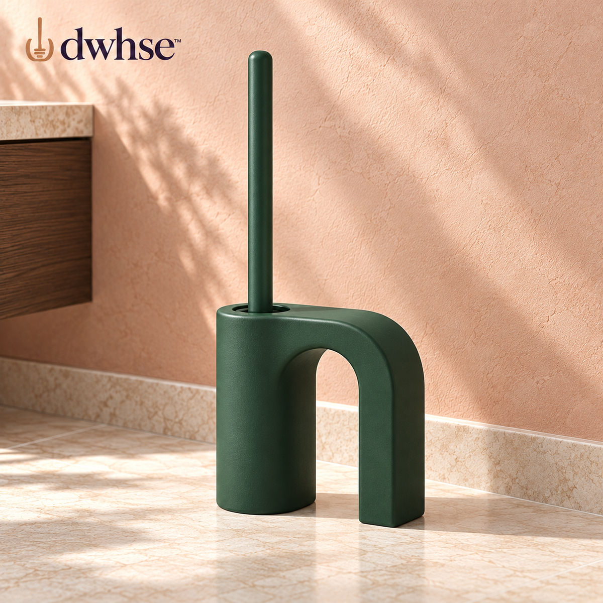 dwhse™ Drift Glass Toilet Brush Set