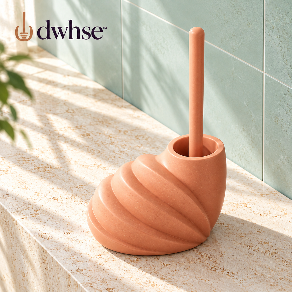 dwhse™ Taper Ceramic Toilet Brush Set