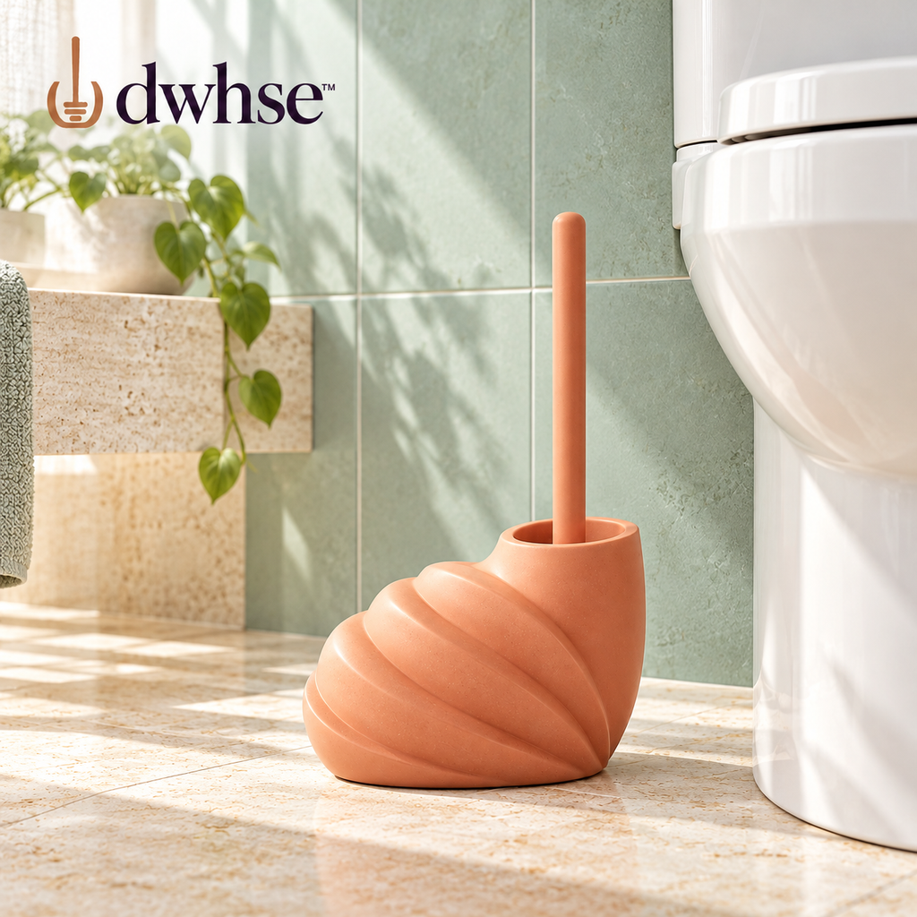 dwhse™ Taper Ceramic Toilet Brush Set