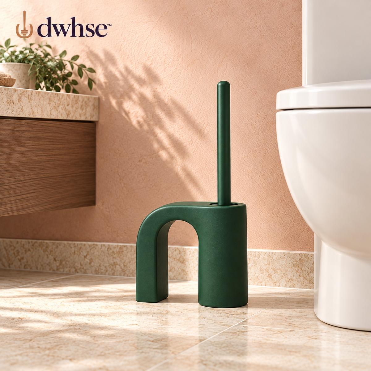 dwhse™ Drift Glass Toilet Brush Set