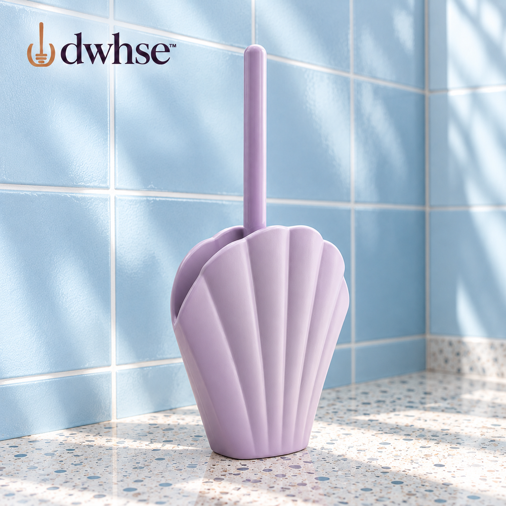 dwhse™ Pleat Ceramic Toilet Brush Set