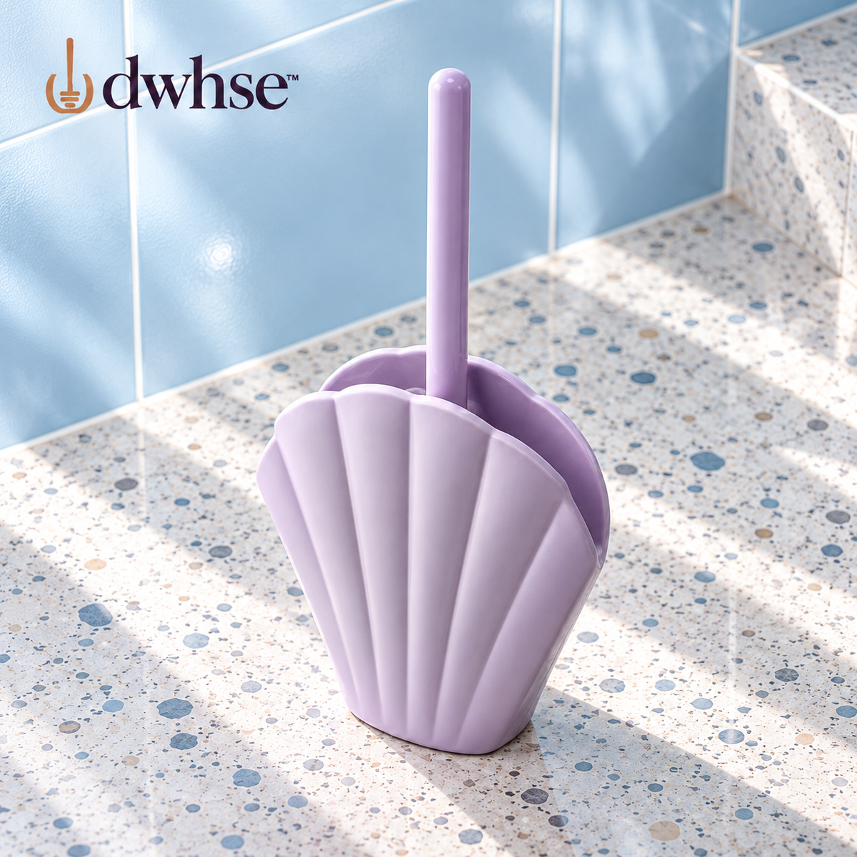 dwhse™ Pleat Ceramic Toilet Brush Set