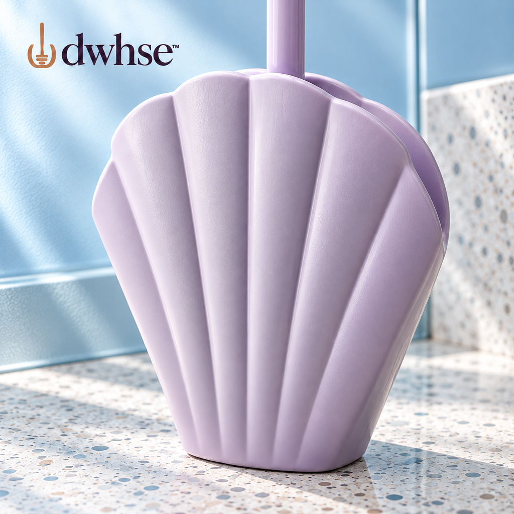 dwhse™ Pleat Ceramic Toilet Brush Set