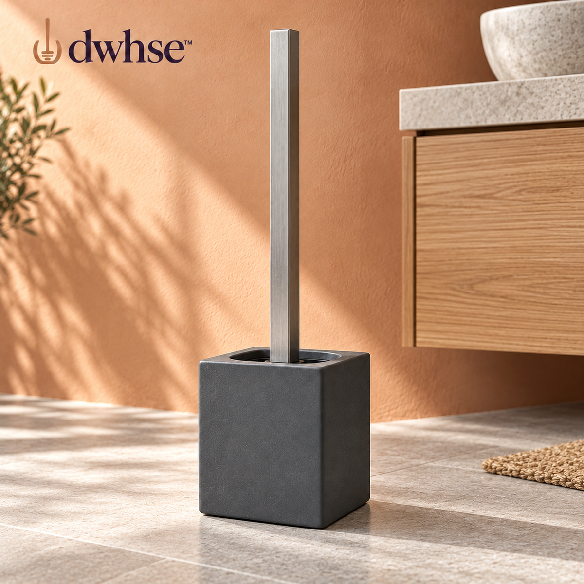 dwhse™ Halo Metal Toilet Brush Set